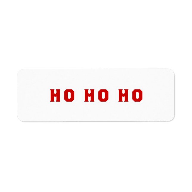 HO HO HO RETURADRESS ETIKETT (Framsidan)