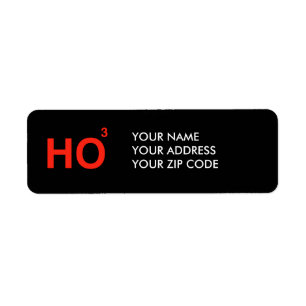 HO HO HO RETURADRESS ETIKETT