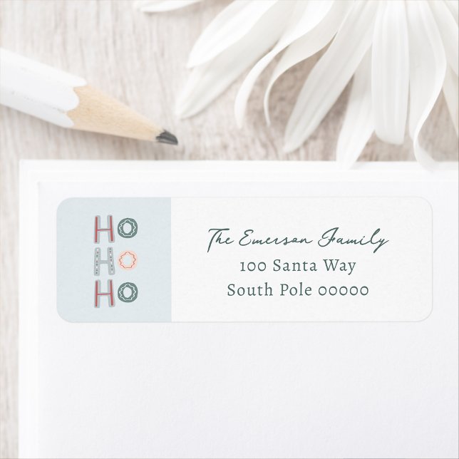 Ho Ho Ho Return-adressetikett Returadress Etikett (Ho Ho Ho Return Address Label
)