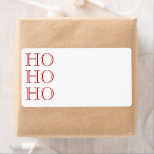 Ho Ho Ho röd tom jultomte Returadress Fraktsedel