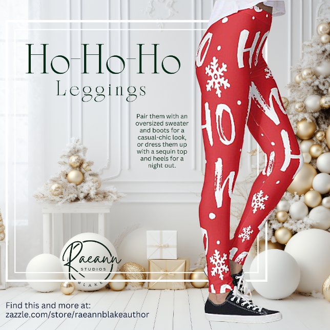 Ho-Ho-Ho Roliga Juldesign Leggings (Skapare uppladdad)