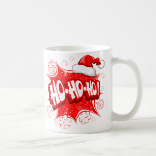 Ho Ho Ho roligt, attraktivt, tomten skrattade vitt Kaffemugg