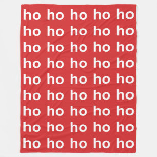 Ho Ho Ho rött Fleecefilt