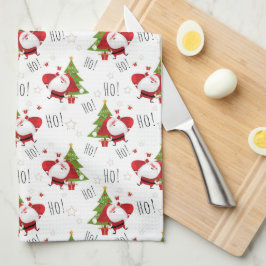 Ho Ho Ho Santa and Julgranar Kitchen Towel Kökshandduk