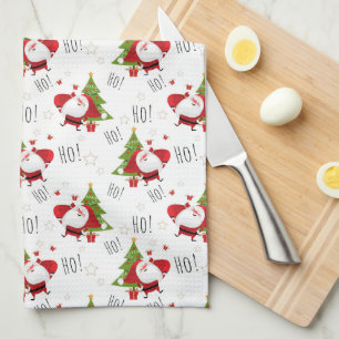 Ho Ho Ho Santa and Julgranar Kitchen Towel Kökshandduk