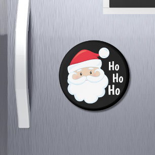 Ho Ho Ho Santa Ansikte God jul Helgdagars Red Magnet