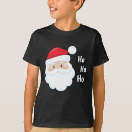 Ho Ho Ho Santa Ansikte Helgdagars Red White T Shirt