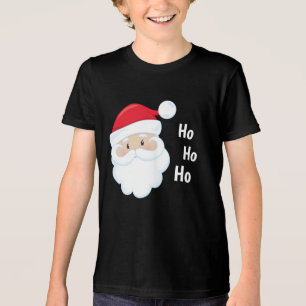 Ho Ho Ho Santa Ansikte Helgdagars Red White T Shirt