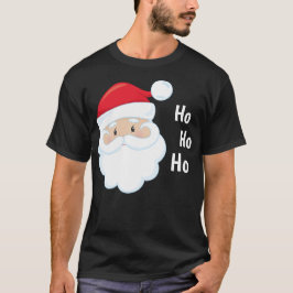 Ho Ho Ho Santa Ansikte Helgdagars Red White T Shirt