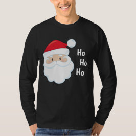 Ho Ho Ho Santa Ansikte Helgdagars Red White T Shirt