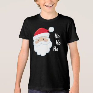 Ho Ho Ho Santa Ansikte Helgdagars Red White T Shirt
