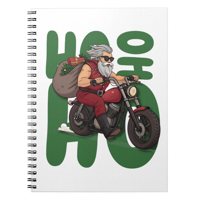 Ho Ho Ho Santa Biker Anteckningsbok (Framsidan)