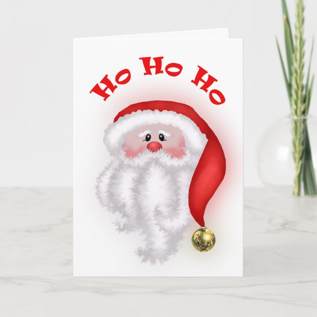 Ho Ho Ho Santa Card Helgkort (Framsida)