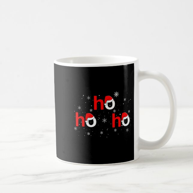 Ho Ho Ho Santa Christmas Pajamas Funny Adults Kids Kaffemugg (Höger)