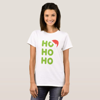 Ho Ho Ho Santa för julT-tröjatypografi lock Tee Shirt