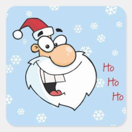 Ho Ho Ho Santa Fyrkantigt Klistermärke