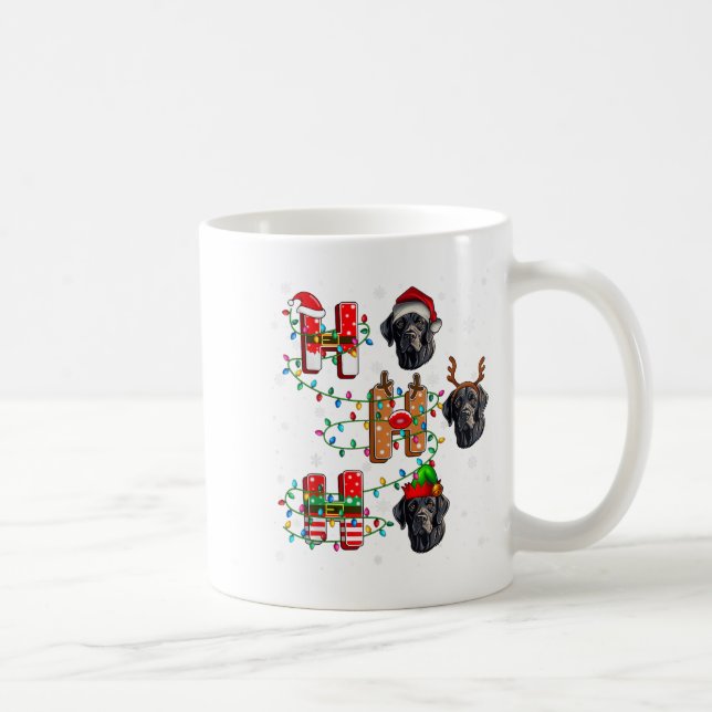 Ho Ho Ho Santa Hat Elf Matching Labrador Retriever Kaffemugg (Höger)