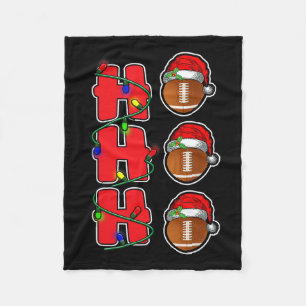 Ho Ho Ho Santa Hat Football Boll Roligt Manar Fleecefilt