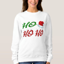 Ho Ho Ho Santa Hat-skript med röd grönt T Shirt