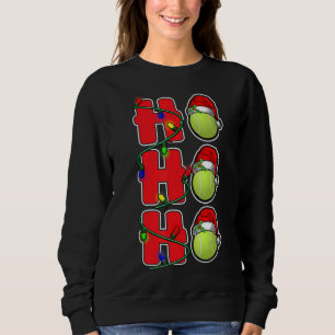 Ho Ho Ho Santa Hat Tennis Boll Manar Kvinnor i jul T Shirt