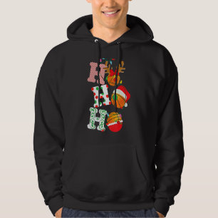 Ho Ho Ho Santa Hat Volleyball Boll jul Hoodie