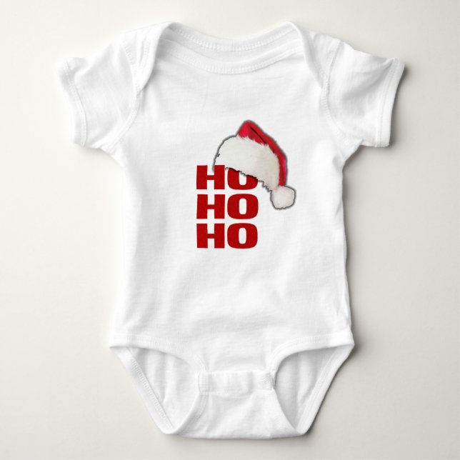 Ho Ho Ho Santa hatt T Shirt (Framsida)