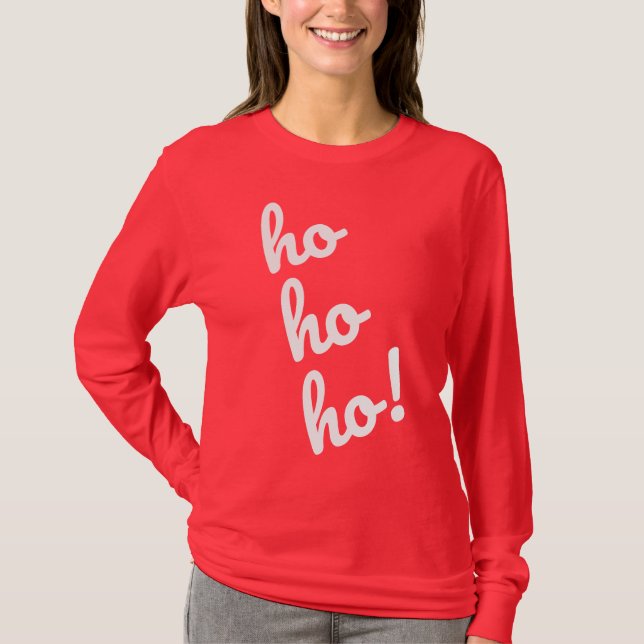 Ho Ho Ho! Santa Ho Jul T Shirt (Framsida)