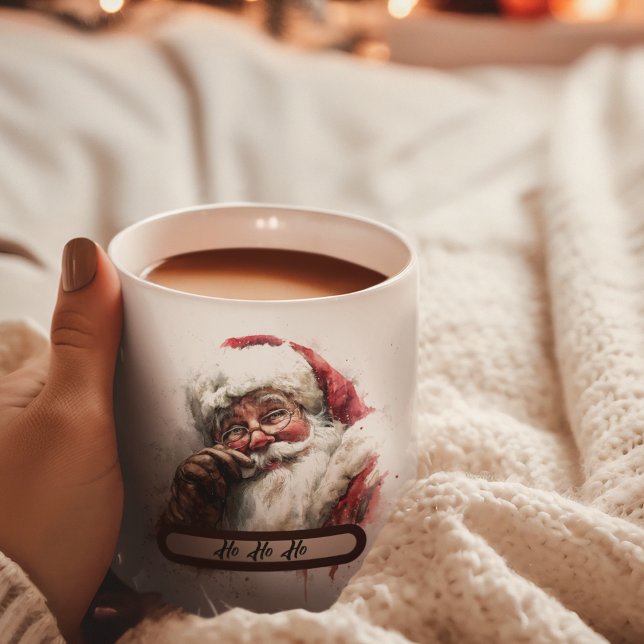 Ho Ho Ho Santa Mug – Christmas Gift Två-Tonad Mugg (Skapare uppladdad)