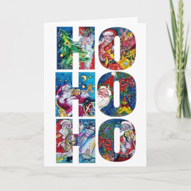 HO HO HO SANTA MUSICAL CHRISTMAS NIGHT HELGKORT (Framsida)