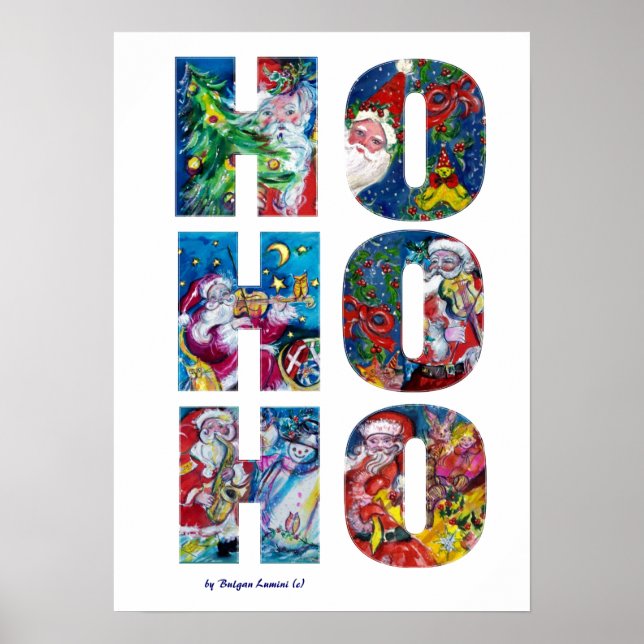 HO HO HO SANTA MUSICAL CHRISTMAS NIGHT POSTER (Framsidan)