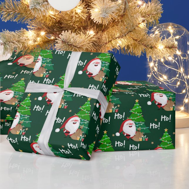 Ho Ho Ho Santa och Julgran Presentpapper (Helgdagar)