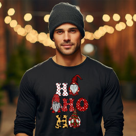 Ho Ho Ho Santa, Reindeer, Snöflingor, Tiger Patter T Shirt