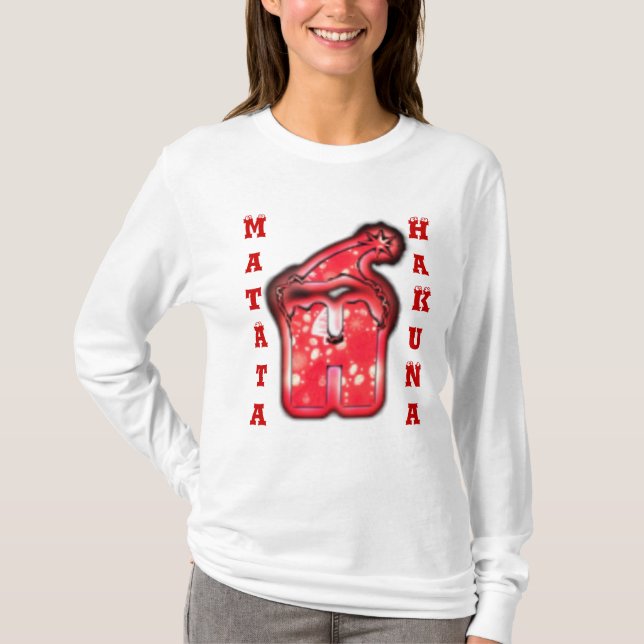 HO HO HO Santa Santa HakunaMatata Gift Tshirts (Framsida)