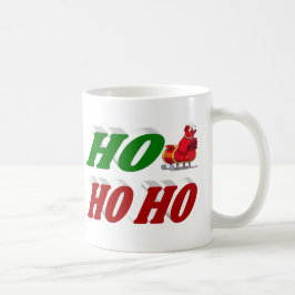 Ho Ho Ho Santa Sleigh Julens halvtypografi Kaffemugg