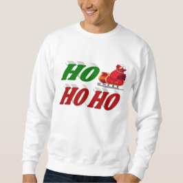 Ho Ho Ho Santa Sleigh-jultypografi Lång Ärmad Tröja