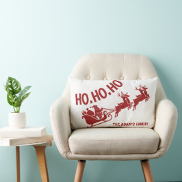 Ho Ho Ho Santa Sleigh Ride Christmas Lumbarkudde