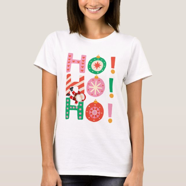 Ho Ho Ho Santa T-Shirt (Framsida)