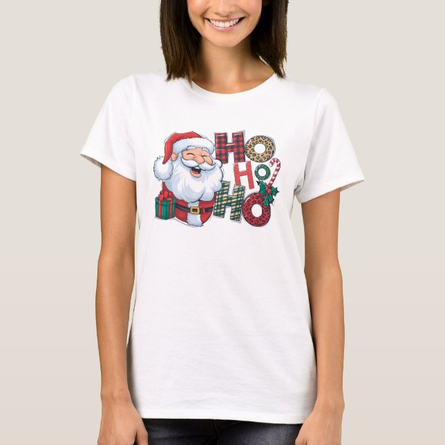 Ho Ho Ho Santa T Shirt (Framsida)