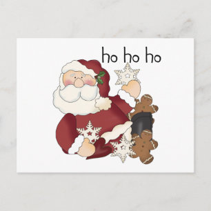 Ho Ho Ho Santa T-shirts och presenter Helg Vykort