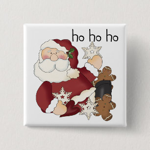 Ho Ho Ho Santa T-shirts och presenter Knapp