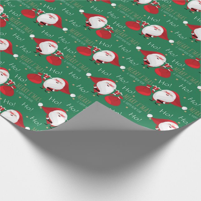 Ho Ho Ho Santa Wrapping Papper Presentpapper (Hörn)