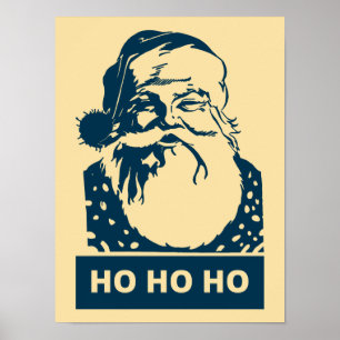 Ho Ho Ho Santaclaus moderna popkonst Poster