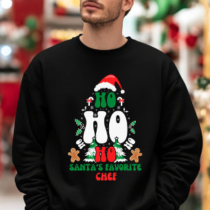Ho Ho Ho Santa's Favorite Chef jul Lång Ärmad Tröja