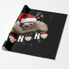 Ho Ho Ho Sloth jultomten Hat Reindeer Presentpapper