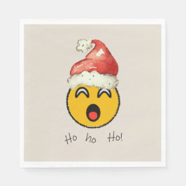 Ho Ho Ho smiley santa Pappersservett