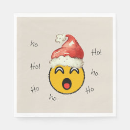 Ho Ho Ho smiley santa Pappersservett