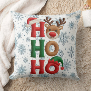 Ho Ho Ho Snöflingor Kastkudde Kudde
