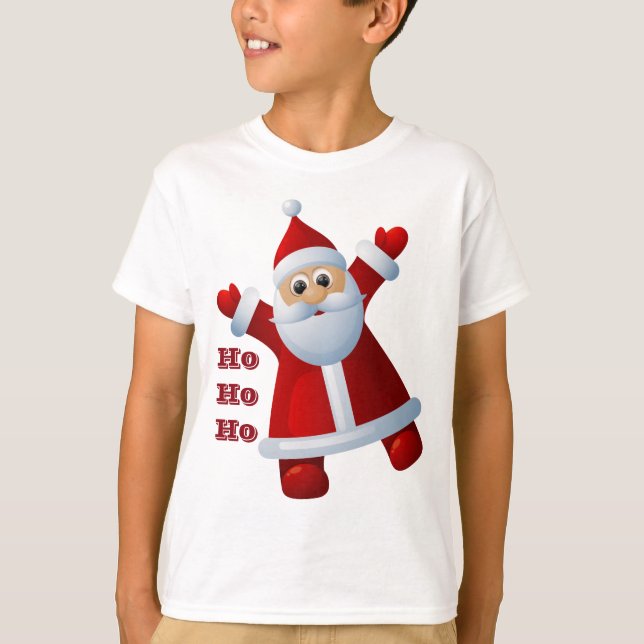 HO! HO! HO! Söt tomte God Jul Tee Shirt (Framsida)
