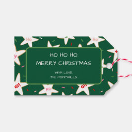 Ho Ho Ho Star Cookie Christmas Presentetikett