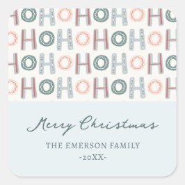 Ho Ho Ho Sticker Fyrkantigt Klistermärke